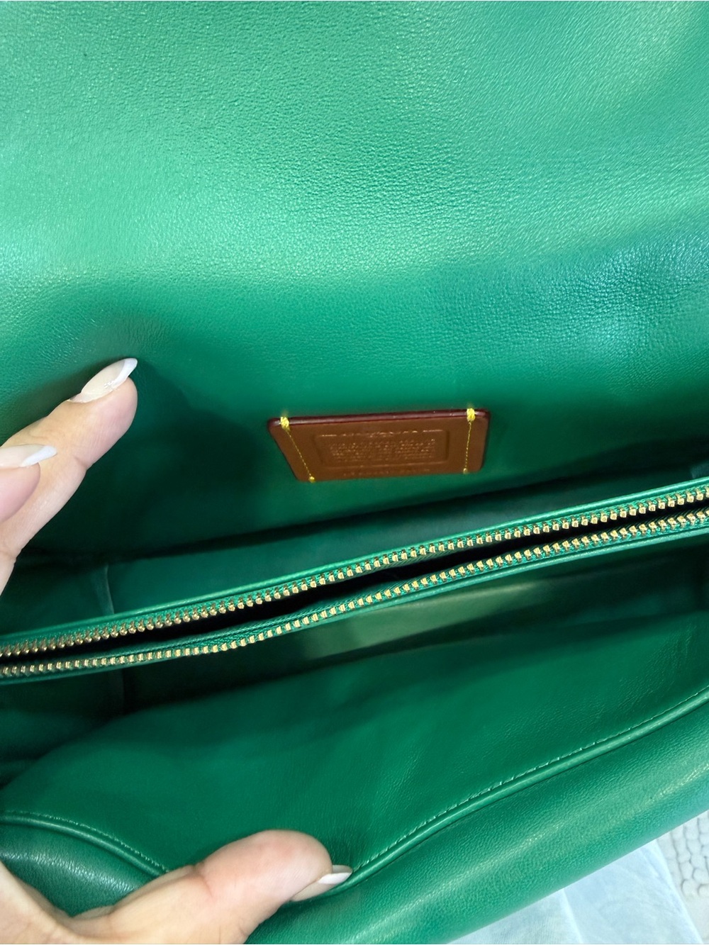 Coach Pillow Tabby Shoulder Bag 26 Green - Picture 11 of 11